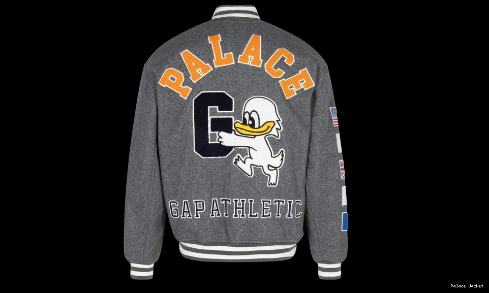 Palace X Grey" "Palace - Jacket Gap Varsity 0802